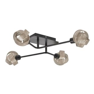 COREP Plafonnier 4 lumieres en métal Ring - H 14 cm - 33 W - Champagn