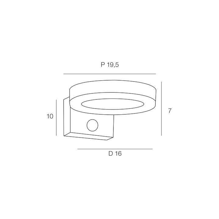 COREP - Applique extérieur - polycarbonate - 3000K - Noir