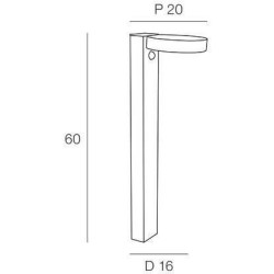 COREP - Potelet LED extérieur - polycarbonate - 3000K - Noir