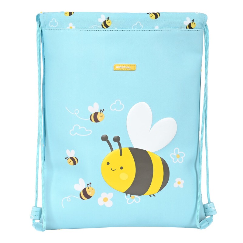 Sac à dos serré par des ficelles Safta Abeja Bleu clair (26 x 34 x 1 cm)