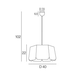 COREP Suspension L43 Percale Géom Tomette