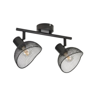 COREP Spot 2L Iris base ronde en métal - E14 25 W - Noir mat