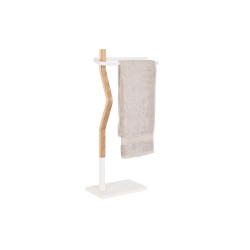 Porte Serviettes sur Pied DKD Home Decor Bois Acier Blanc (43,5 x 20 x 85 cm)