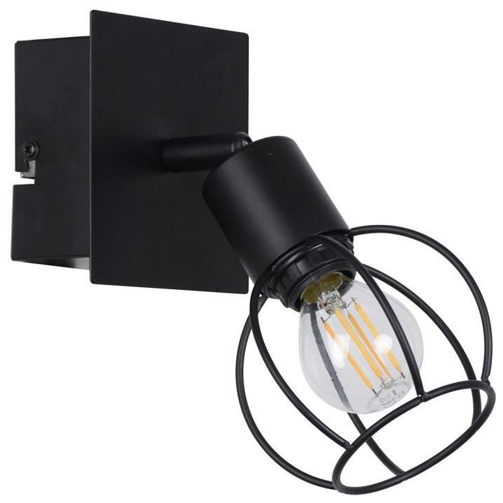 Spot Owen - Métal - 1L - E14 - 40 W - Noir - COREP