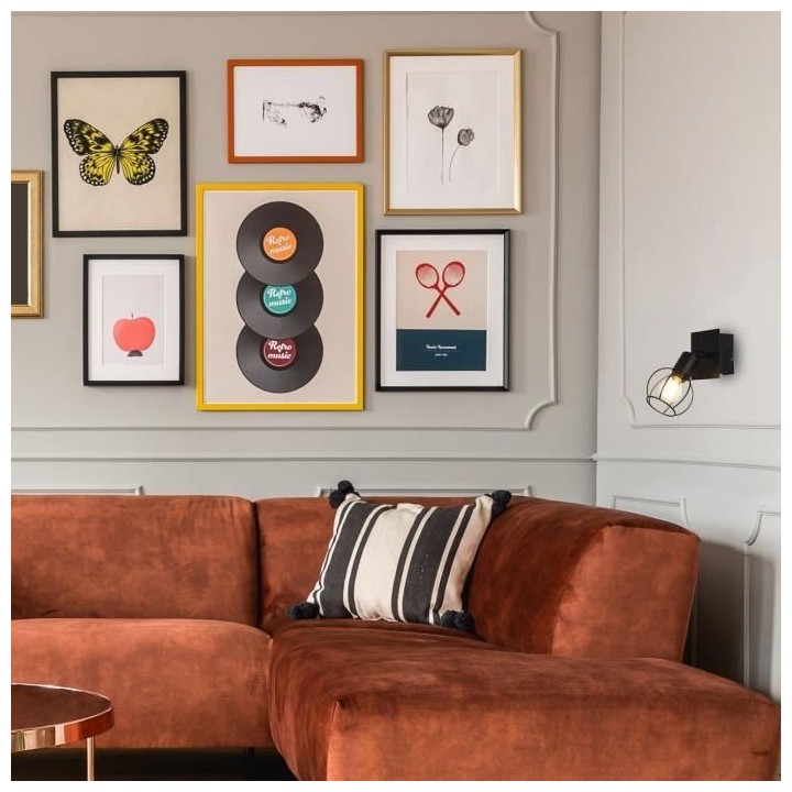 Spot Owen - Métal - 1L - E14 - 40 W - Noir - COREP