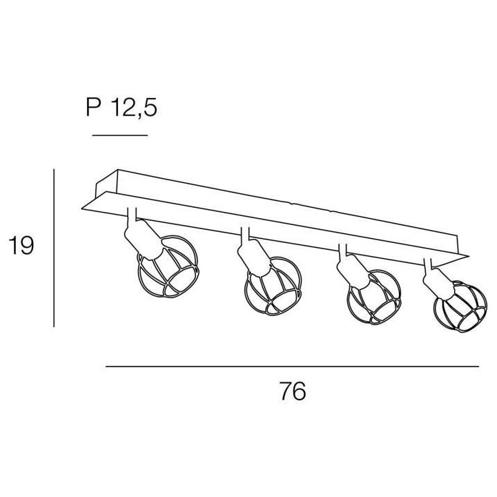 Spot Owen - Métal - 4 L - E14 - 40 W - Noir - COREP