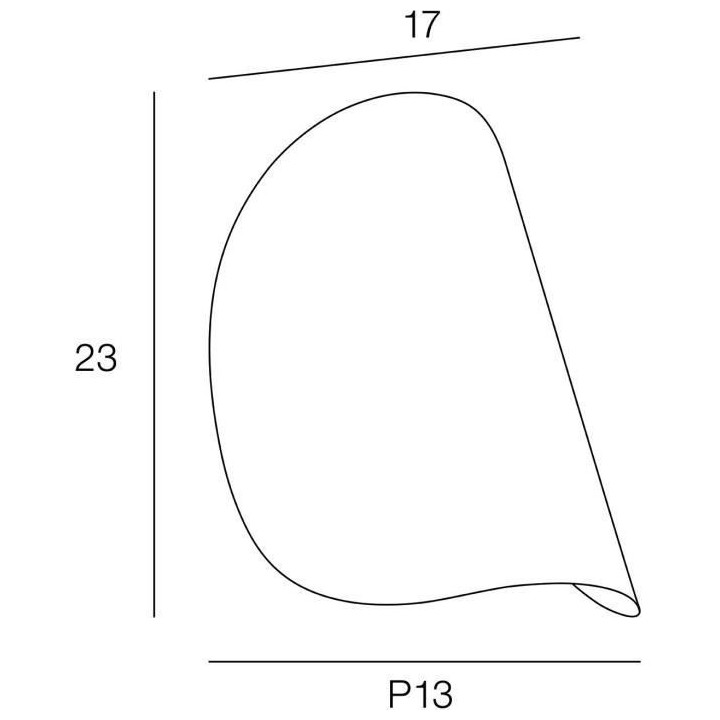 Applique Oscar - Métal - Style années 50 - E27 - L17 cm - Noir