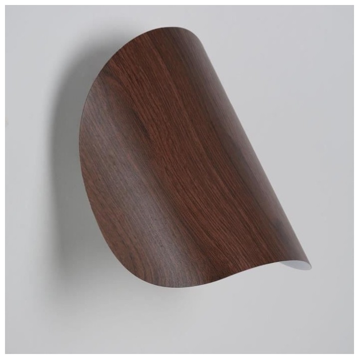 Applique Oscar - Métal - Style années 50 - E27 - L17 cm - Bois fonc