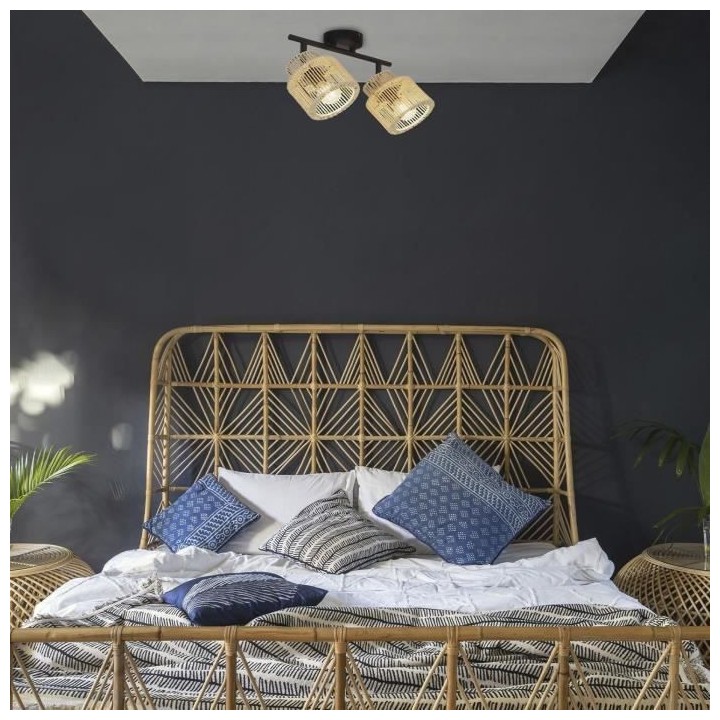 Spot Cancun - Métal et cordelette - 2 L - E14 - 40 W - Naturel - CORE