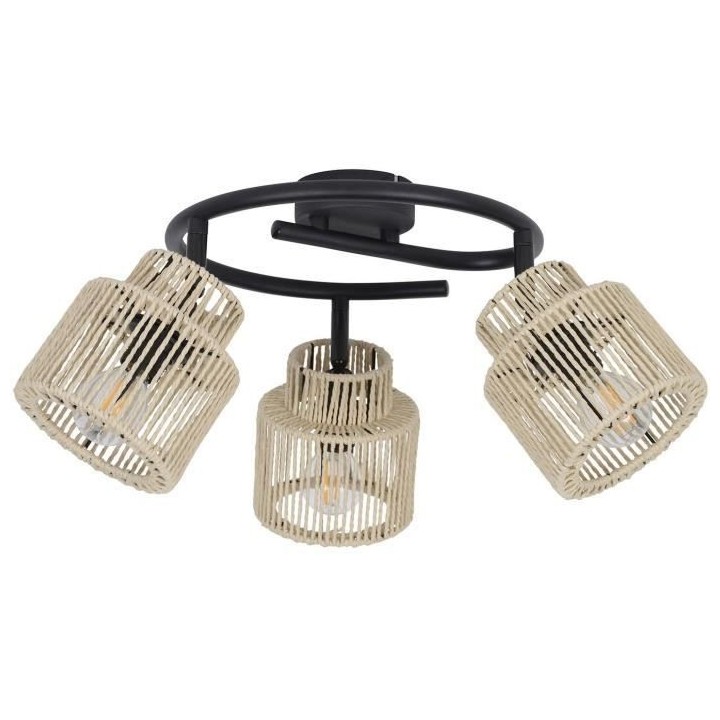 Spot Cancun - Métal et cordelette - 3 L - E14 - 40 W - Naturel - CORE