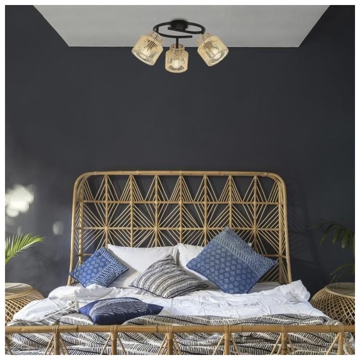 Spot Cancun - Métal et cordelette - 3 L - E14 - 40 W - Naturel - CORE