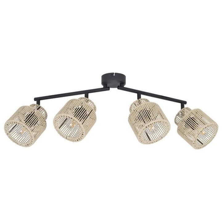 Spot Cancun - Métal et cordelette - 4 L - E14 - 40 W - Naturel - CORE