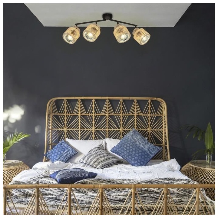 Spot Cancun - Métal et cordelette - 4 L - E14 - 40 W - Naturel - CORE