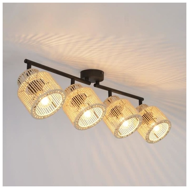 Spot Cancun - Métal et cordelette - 4 L - E14 - 40 W - Naturel - CORE