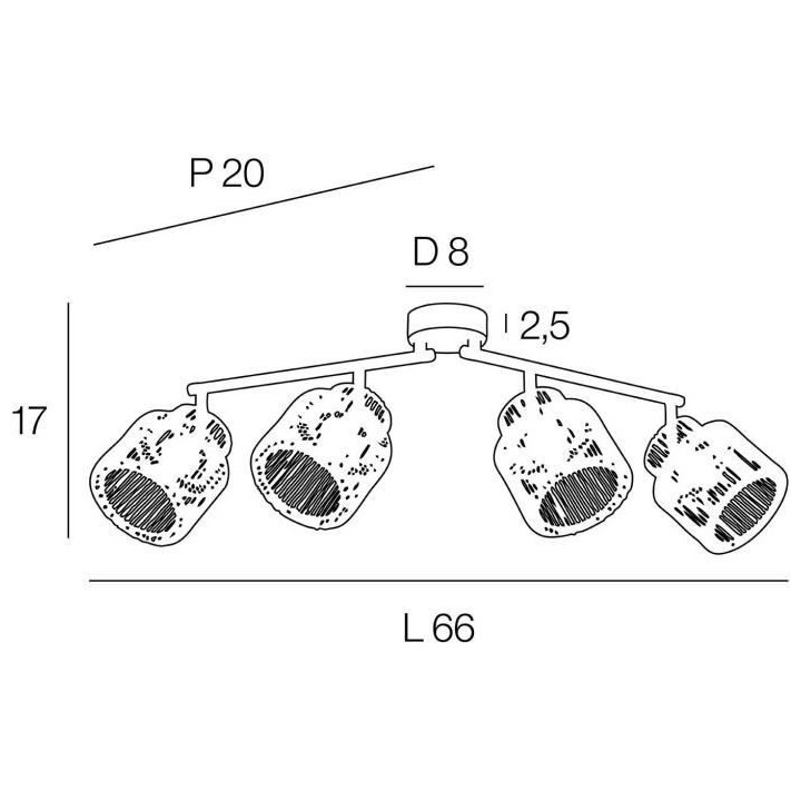 Spot Cancun - Métal et cordelette - 4 L - E14 - 40 W - Naturel - CORE