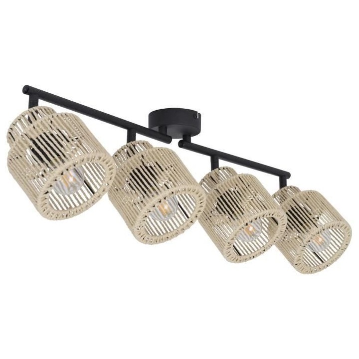 Spot Cancun - Métal et cordelette - 4 L - E14 - 40 W - Naturel - CORE