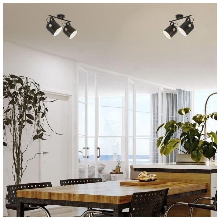 Spot Ylva - Métal - 2 L - E27 - 40 W - Noir mat - COREP