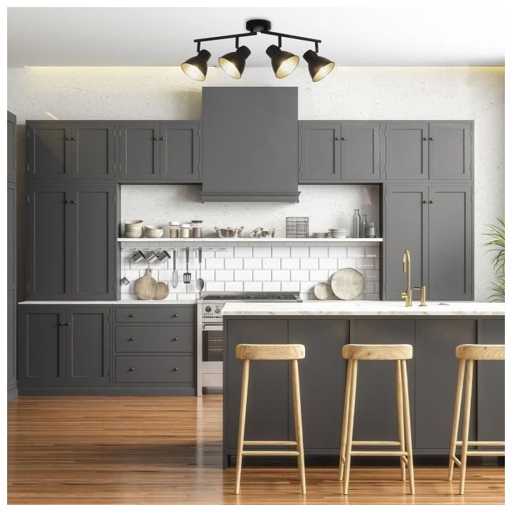 Spot Dock - Métal - 4 L - E14 - 40 W - Noir mat - COREP