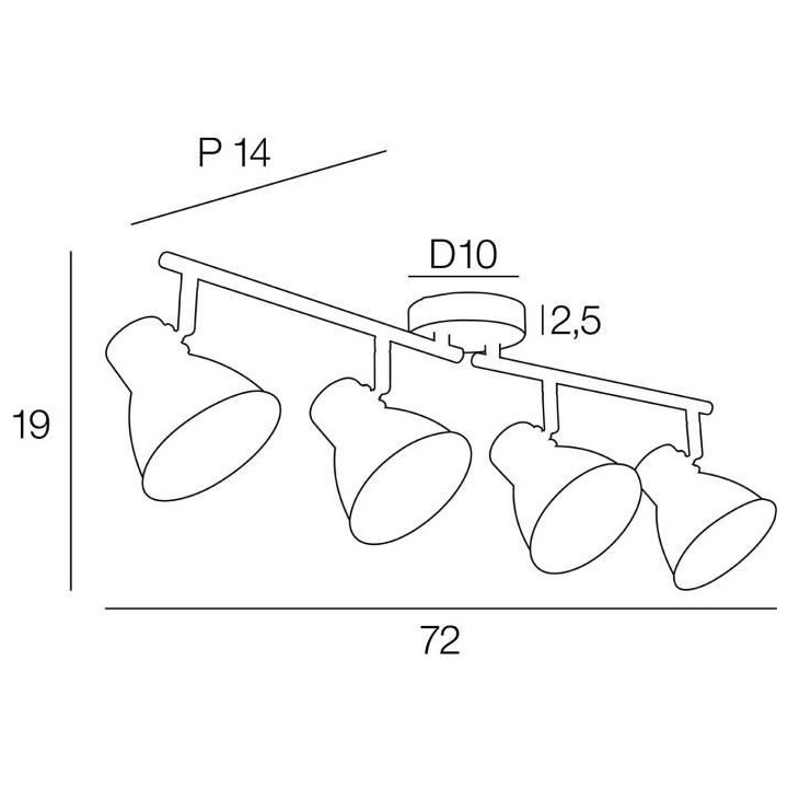 Spot Dock - Métal - 4 L - E14 - 40 W - Noir mat - COREP