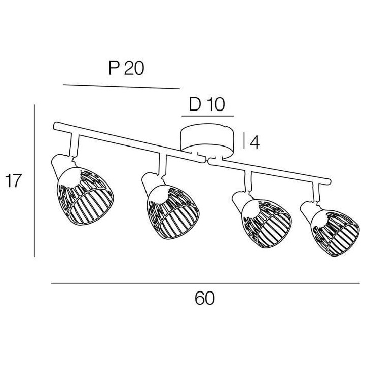 Spot Jaro - Métal - 4 L - E14 - 40 W - Noir mat - COREP