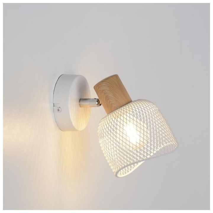 Spot Ottawa - Métal - 1 L - E14 - 25 W - Blanc - COREP