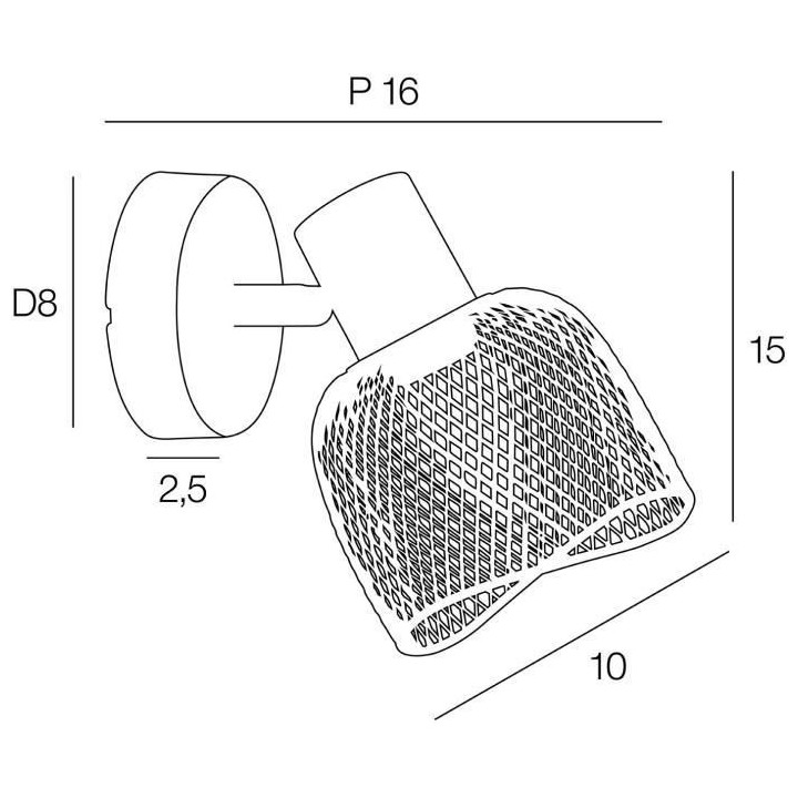 Spot Ottawa - Métal - 1 L - E14 - 25 W - Blanc - COREP
