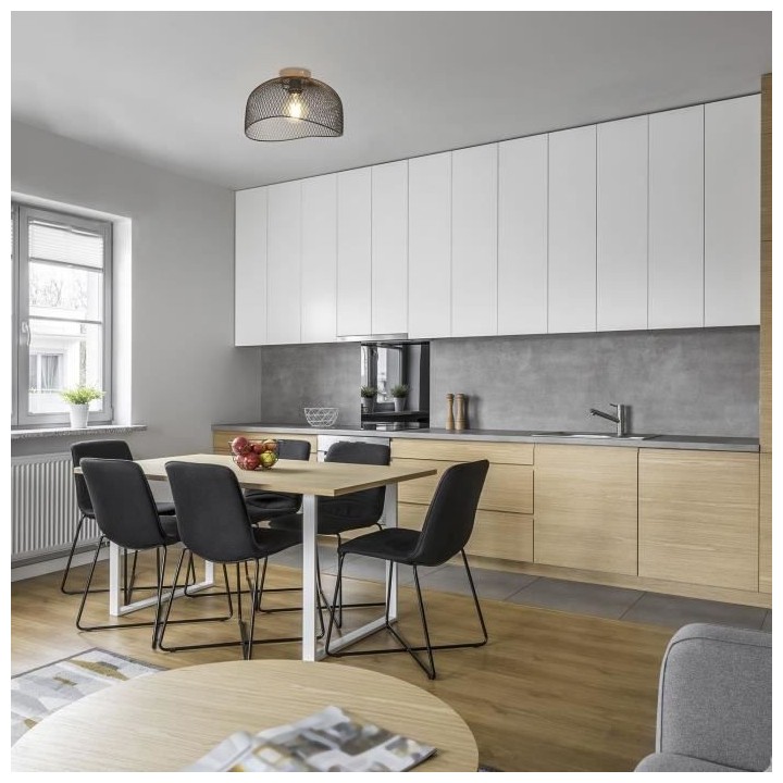 Plafonnier Ottawa - Métal - Ø30 cm - E27 - 60 W - Noir - COREP