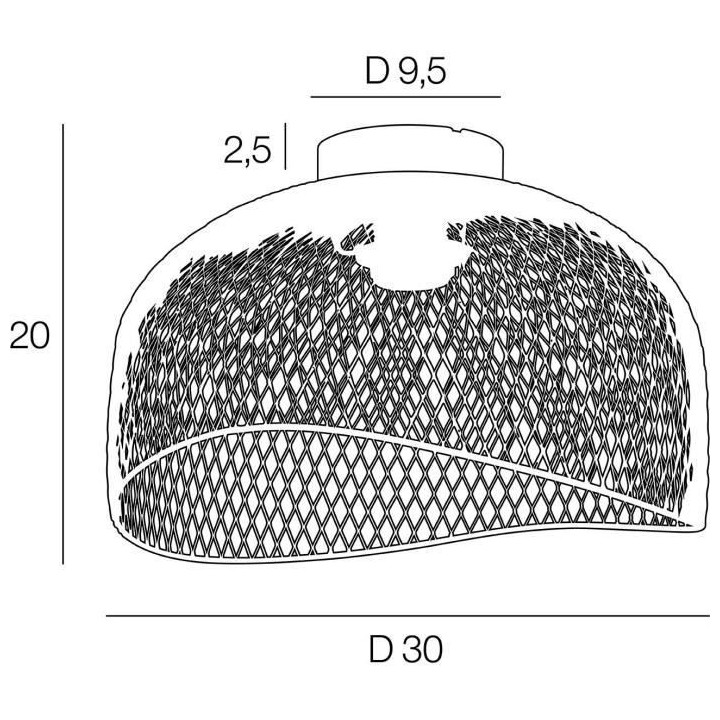 Plafonnier Ottawa - Métal - E14 - 60 W - Blanc - COREP