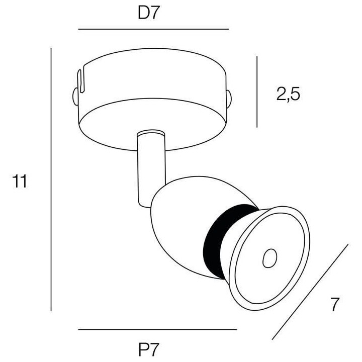 Spot LED Mely - Métal - 1 L - GU10 - 5 W - Moutarde - COREP