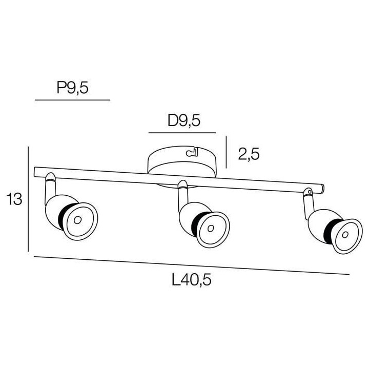 Spot LED Mely - Métal - 3 L - GU10 - 5 W - Pétrole - COREP