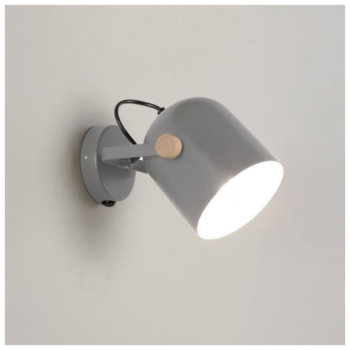 Spot Ylva - Métal - 2 L - E27 - 40 W - Gris mat - COREP