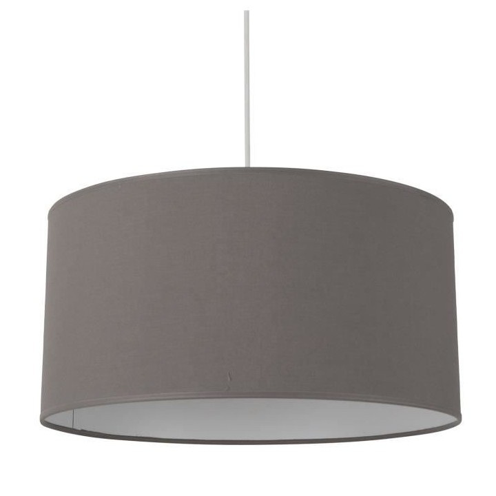 Suspension cylindre - Coton - Ø38 cm -H.19 cm - Gris souris - COREP