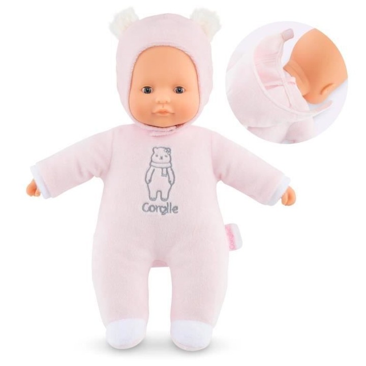 COROLLE - Mon Doudou Corolle - Pti'Coeur Ours Rose - 30 cm - Des 9 moi