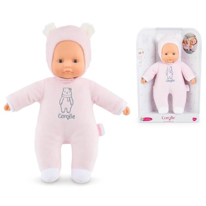 COROLLE - Mon Doudou Corolle - Pti'Coeur Ours Rose - 30 cm - Des 9 moi