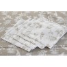 Nappe et serviettes de table DKD Home Decor 2 Unités 150 x 150 x 0,5 cm Beige Blanc Marron Clair