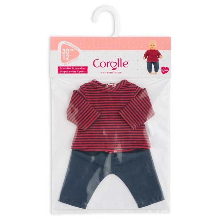 COROLLE - Mariniere et Pantalon - Pour poupon 30 cm - Des 18 mois