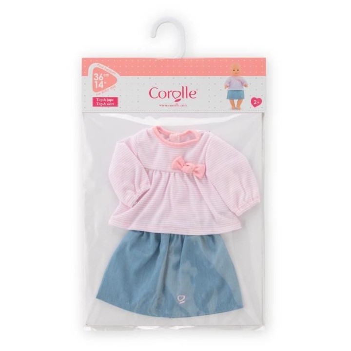 COROLLE - Top & Jupe - pour poupon 36cm - des 2 ans