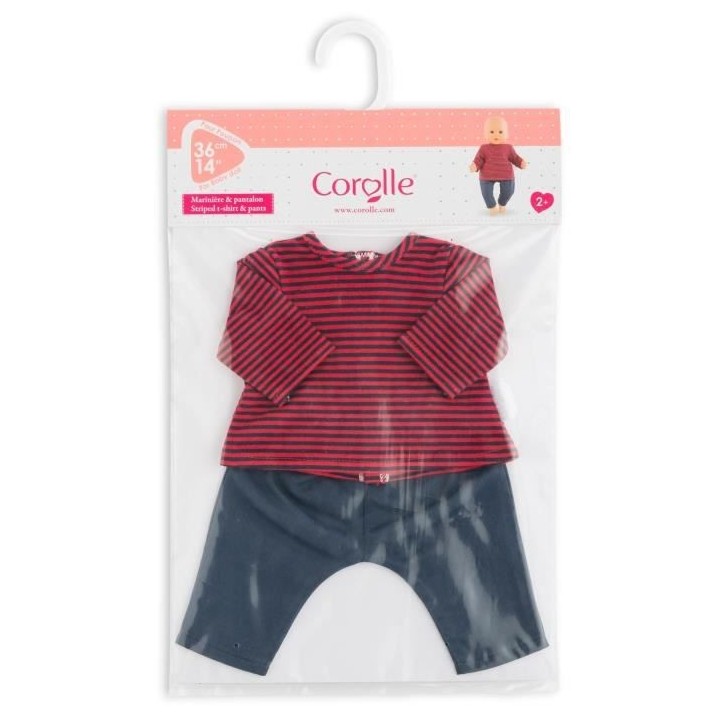 COROLLE -Mariniere et Pantalon - pour poupon 36 cm - Des 2 ans