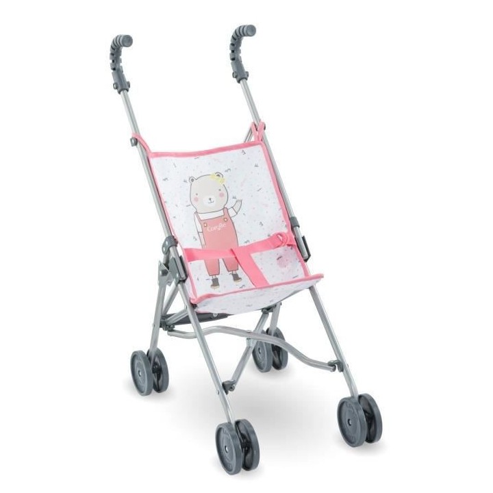COROLLE -Poussette canne rose - pour poupon 36, 42 et 52cm - des 3 ans