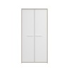 Armoire de chambre Enfant - Panneau de particules - Chene jackson et blanc - 2 portes - Style contemporain - 90 x 186,5 x 51,5 c