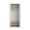 Armoire de chambre Enfant - Panneau de particules - Chene jackson et blanc - 2 portes - Style contemporain - 90 x 186,5 x 51,5 c