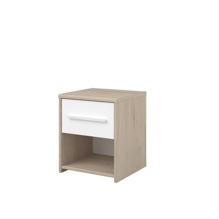 PARISOT Chevet enfant 1 tiroir et 1 niche - décor chene jackson et bl