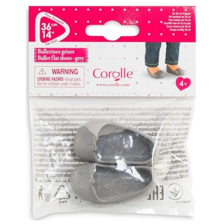 COROLLE Chaussures pour poupée Ballerines Gris