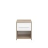 PARISOT Chevet enfant 1 tiroir et 1 niche - décor chene jackson et blanc - L34 cm - LIAM