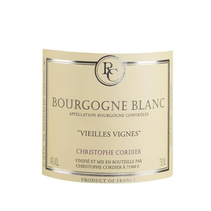 Christophe Cordier 2017 Bourgogne Vieilles Vignes - Vin blanc de Bourg