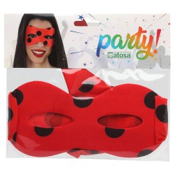 Masque Rouge/Noir Pois