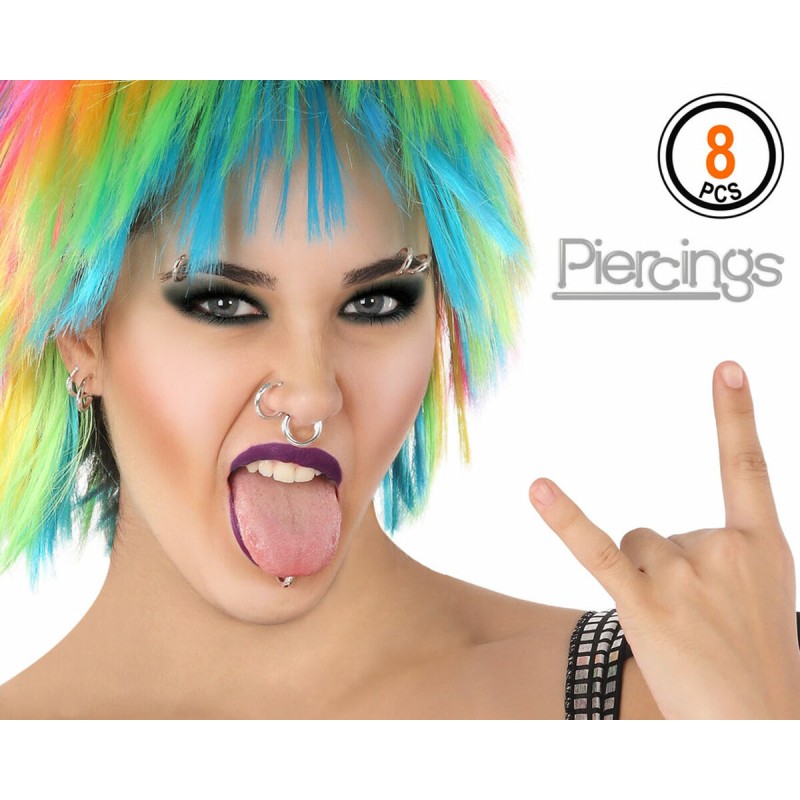 Piercing Argenté 8 Pièces (7 Unités)