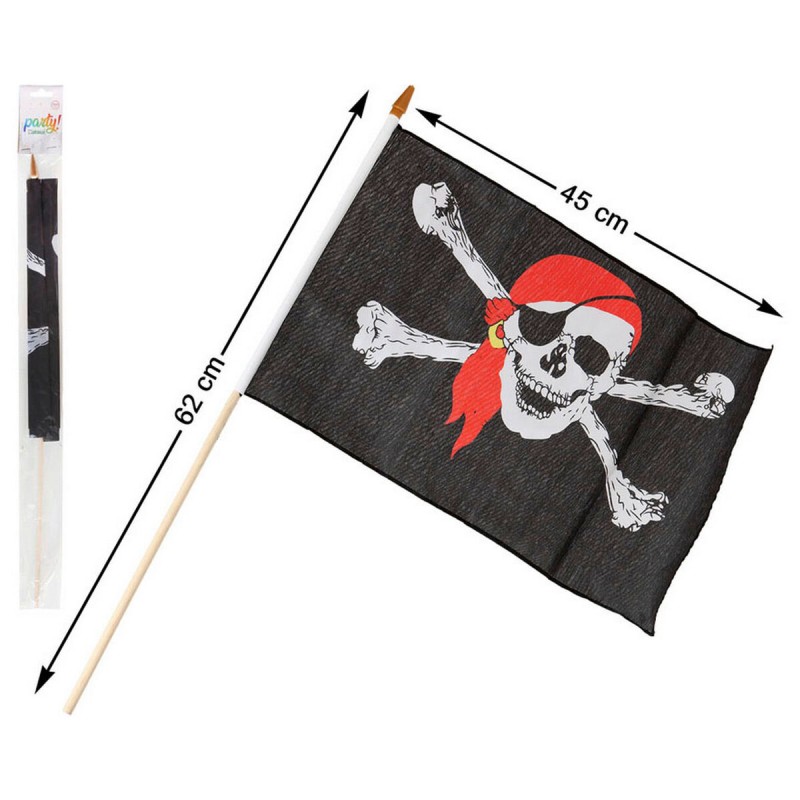 Drapeau Crâne 30 x 45 cm Pirate Noir