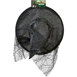 Chapeau Toile d'araignée Sorcière Noir