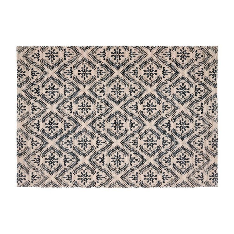 Tapis Atmosphera Noir Beige Coton Multicouleur 60 x 90 cm